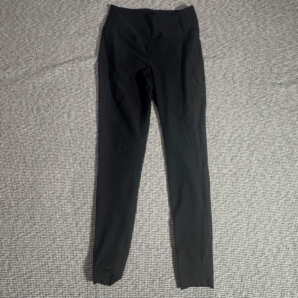 Mondetta Performance Luxury Womens Black High Rise Mesh Pocket Leggings Small